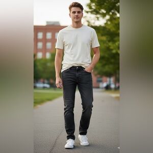 Men’s H&M Straight Relaxed Fit Jeans – Size 38/32